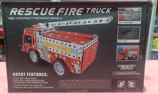 Rescue Fire Truck – 292-Piece DIY Building Set for Kids 🚒🛠️