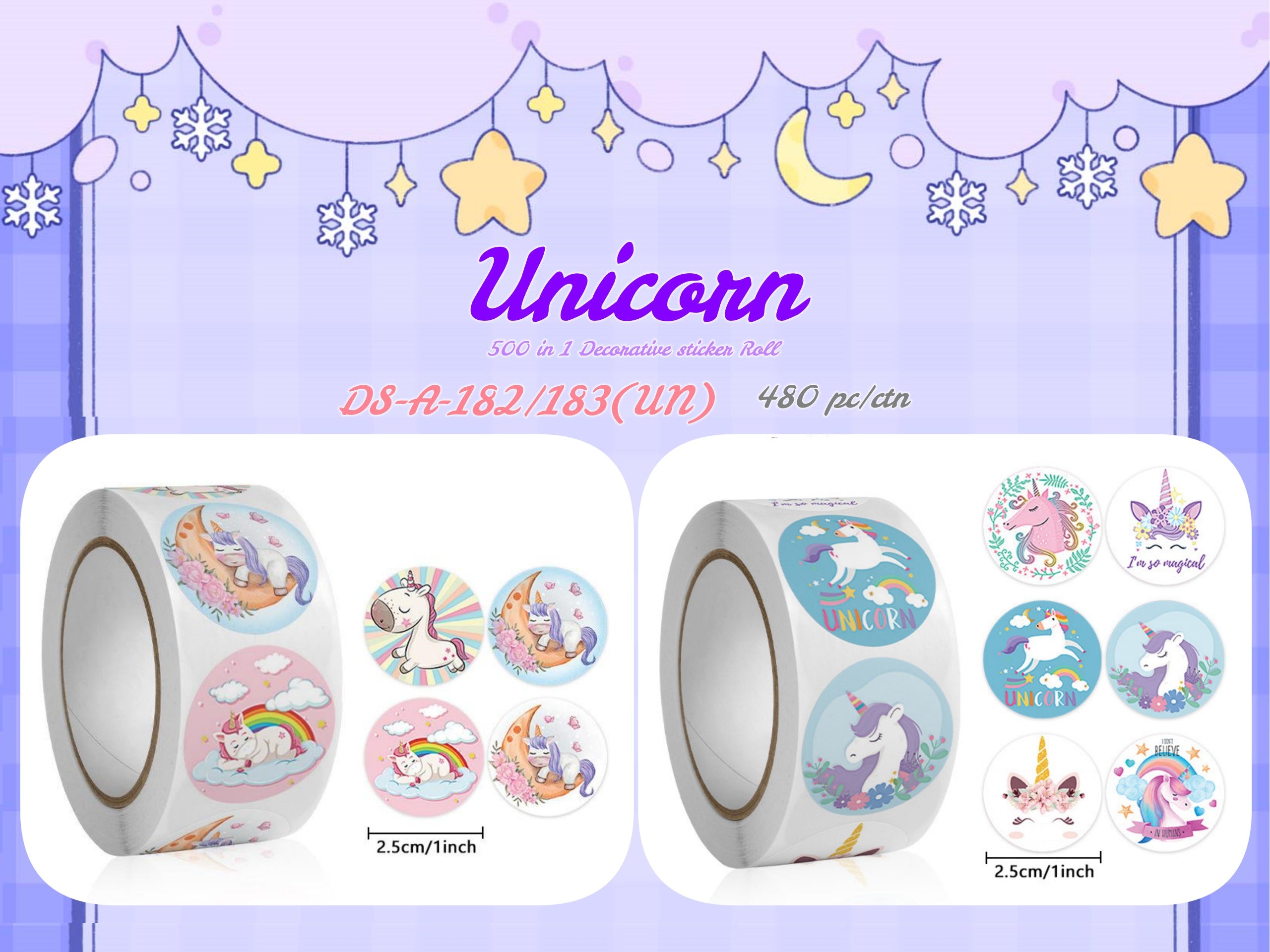 Thank You Unicorn Sticker Tape – Add a Magical Touch!