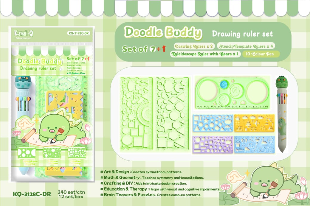Doodle Buddy Drawing Ruler Set