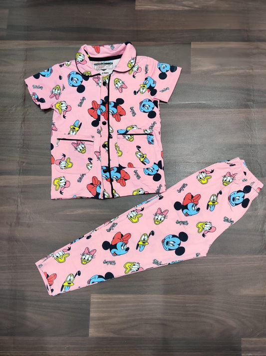 Cotton Nightwear Suit for Kids (Age 2–8 Years)