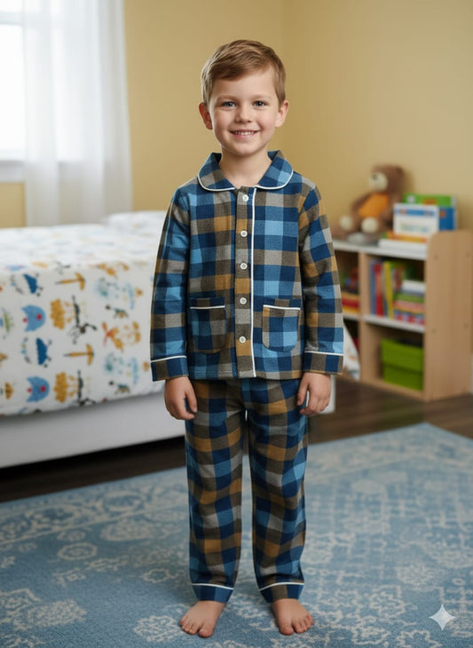 Multicolour Pure Cotton Nightwear Suit for Kids (Age 2–6 Years)