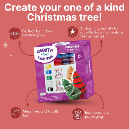 Wooden DIY Christmas Tree for Kids (Age 3+) – Creative Festive Fun!