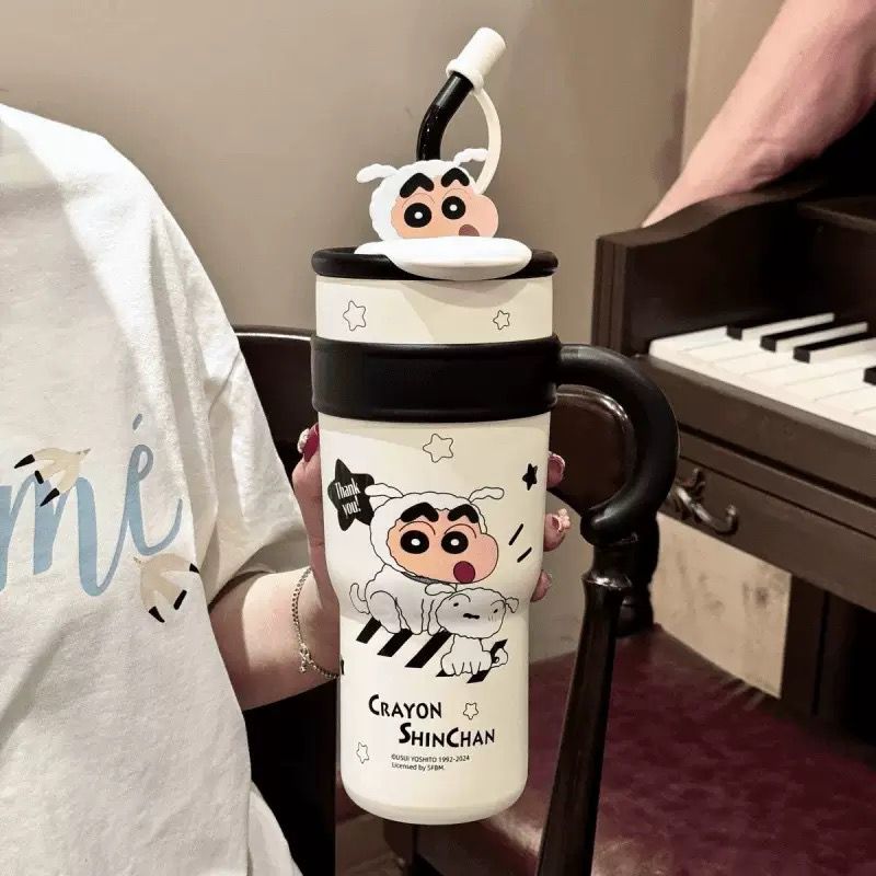 Cute & Stylish Insulated Water Bottle with Straw – Perfect for Students