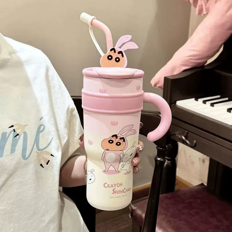 Cute & Stylish Insulated Water Bottle with Straw – Perfect for Students