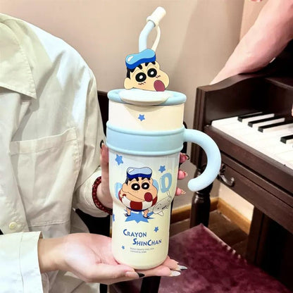 Cute & Stylish Insulated Water Bottle with Straw – Perfect for Students