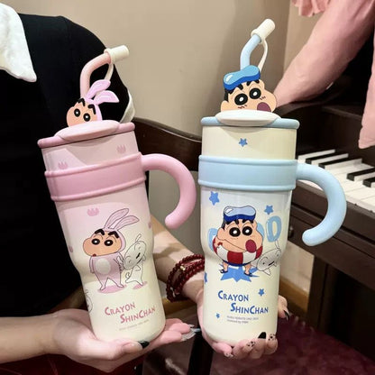 Cute & Stylish Insulated Water Bottle with Straw – Perfect for Students