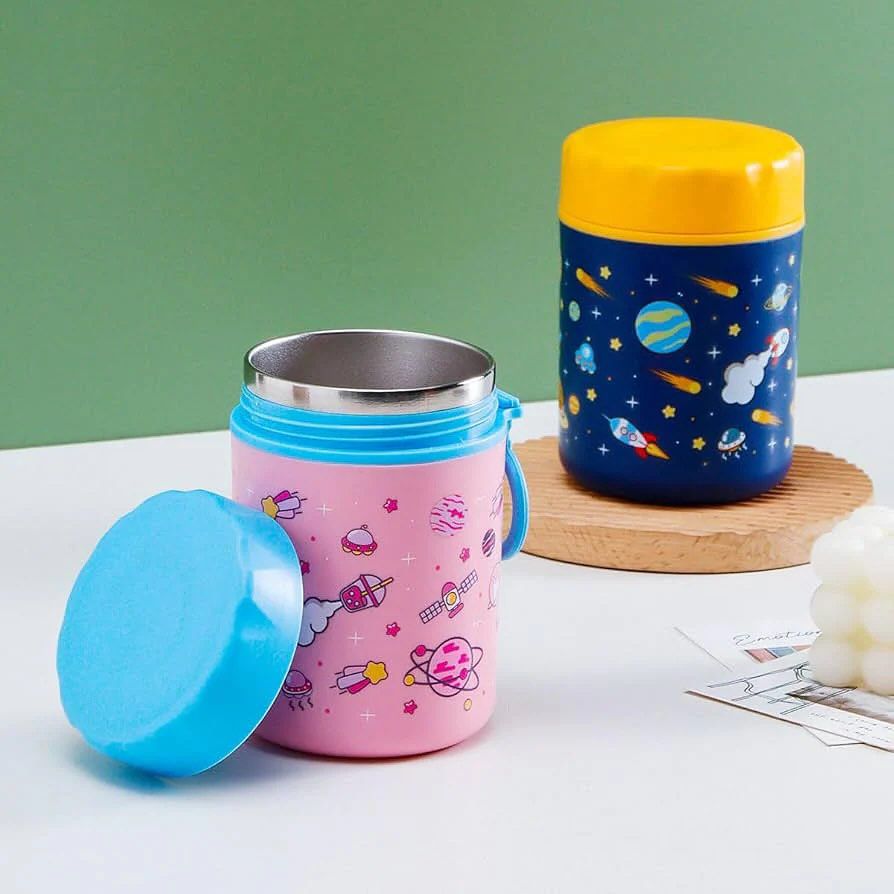 Kids 480ml Stainless Steel Food Jar – 304 Vacuum Insulated, BPA-Free Lunch Thermos.