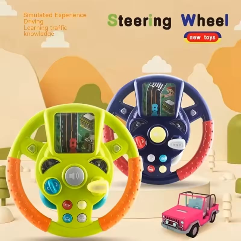 🚗 Children’s Steering Wheel Toy – Electric Baby Stroller Simulation & Early Education Puzzle Game 🚗