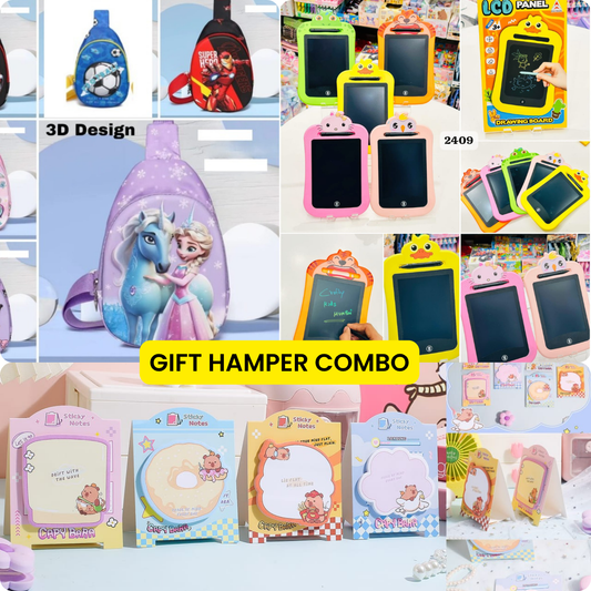 Bags, Kids LCD Tablet & Sticky Notes Gift Hamper – Fun Learning Combo