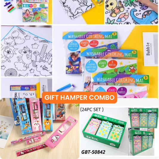 🎁 Kids Return Gift Hamper – Coloring Mat | Stationery Kit | Eraser Set