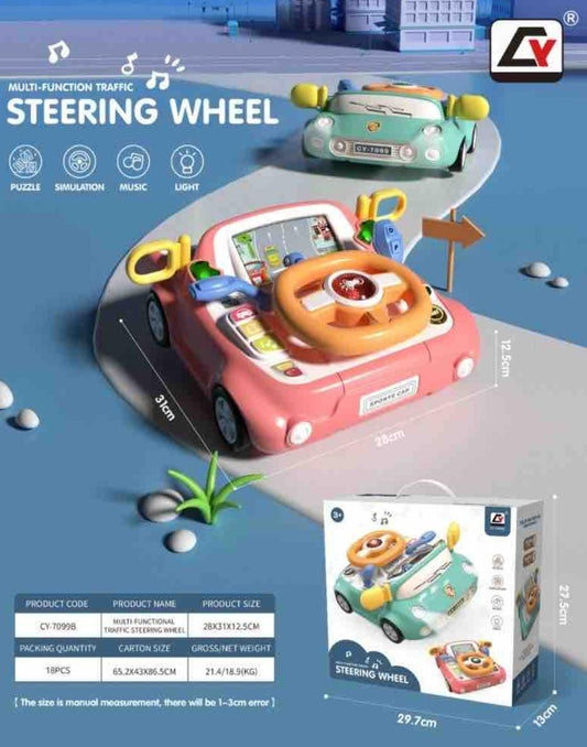 MULTI- FUNCTION TRAFFIC 🚦 LITTLE DRIVER STEERING WHEEL   SIMULATE URBAN TRAFFIC AND EXPERIENCE DRIVING FUN  PUZZLE 🧩 SIMULATION 🛞 MUSIC 🎵 LIGHT 🚨