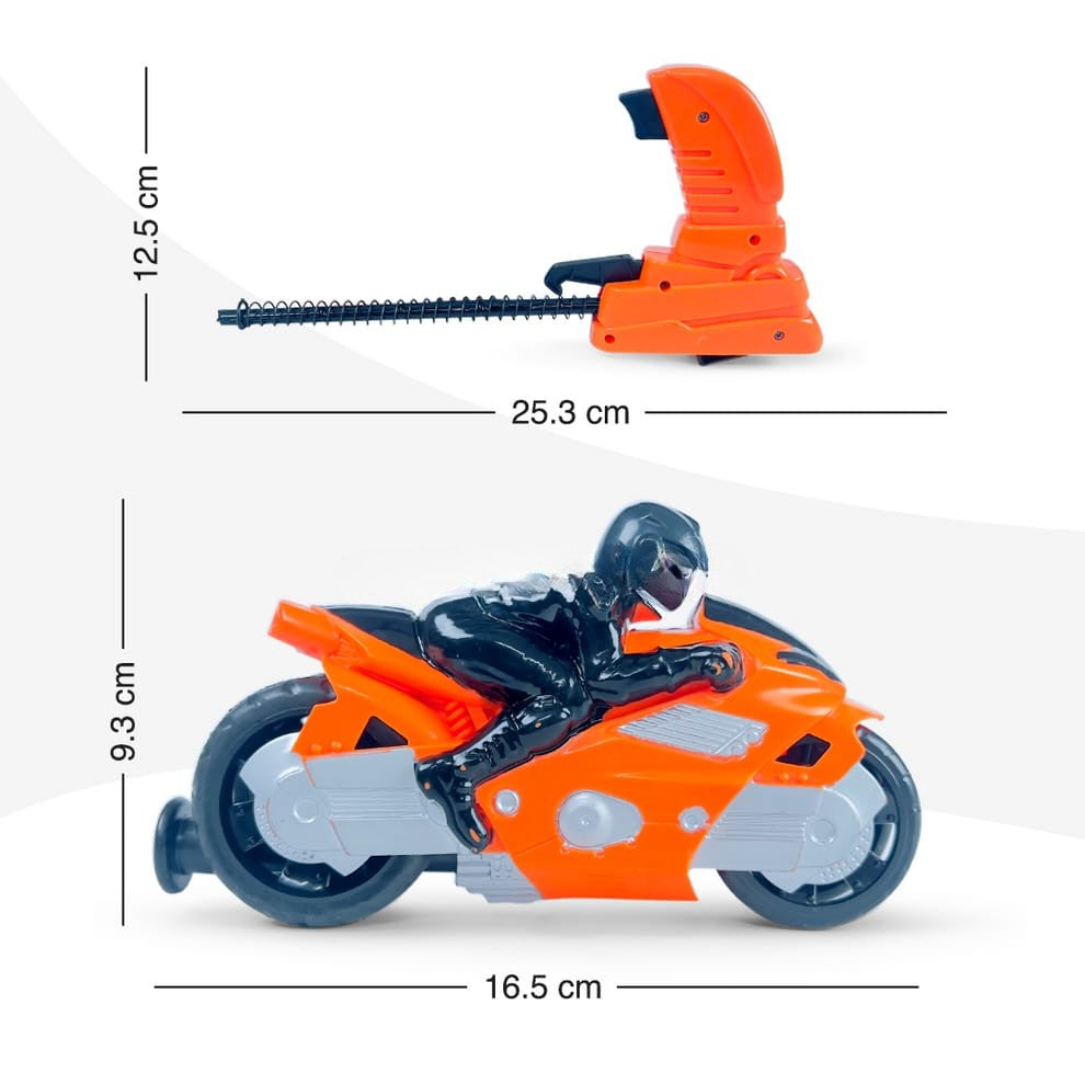 Super Bike Toy with Launcher – Spring-Loaded Friction Motorcycle 🚀🏍️