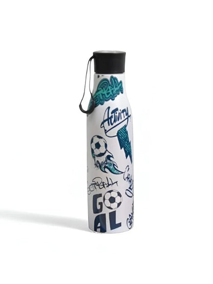 Stylish Graffiti Print Sports Water Bottle | Soccer Theme