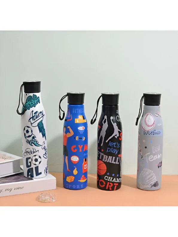 Stylish Graffiti Print Sports Water Bottle | Soccer Theme