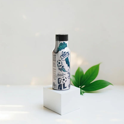 Stylish Graffiti Print Sports Water Bottle | Soccer Theme