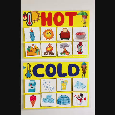 🌈Hot and Cold Sorting velcro based Activity kit.🥶🥵🥶🥵🥶🥵🥶🥵