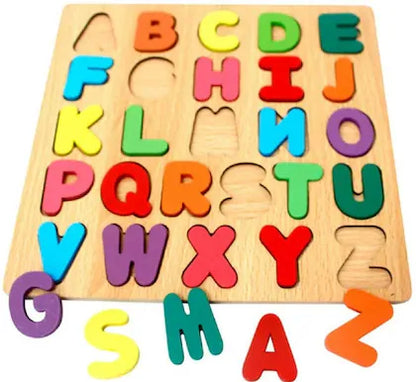 Wooden English Alphabet and Color Learning Educational Board for Kids