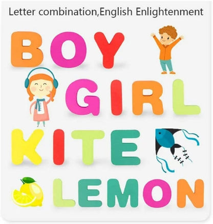 Wooden English Alphabet and Color Learning Educational Board for Kids